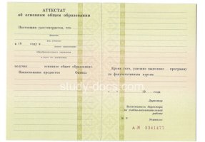 Аттестат за 9 класс 1995-2006 в Тамбове